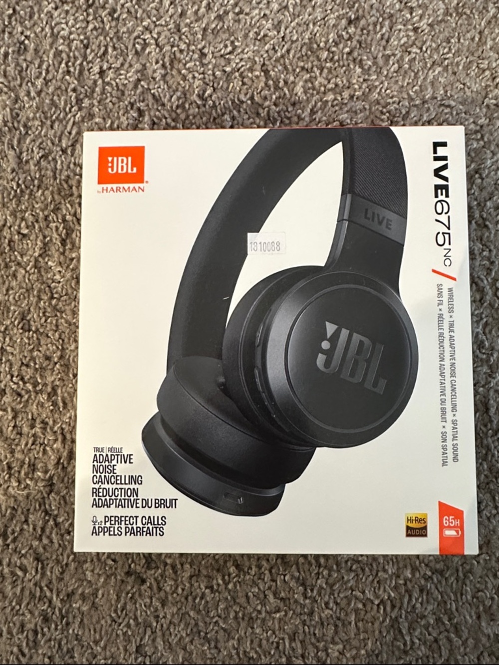 JBL Live 675NC Wireless Over-Ear Headphones - Black